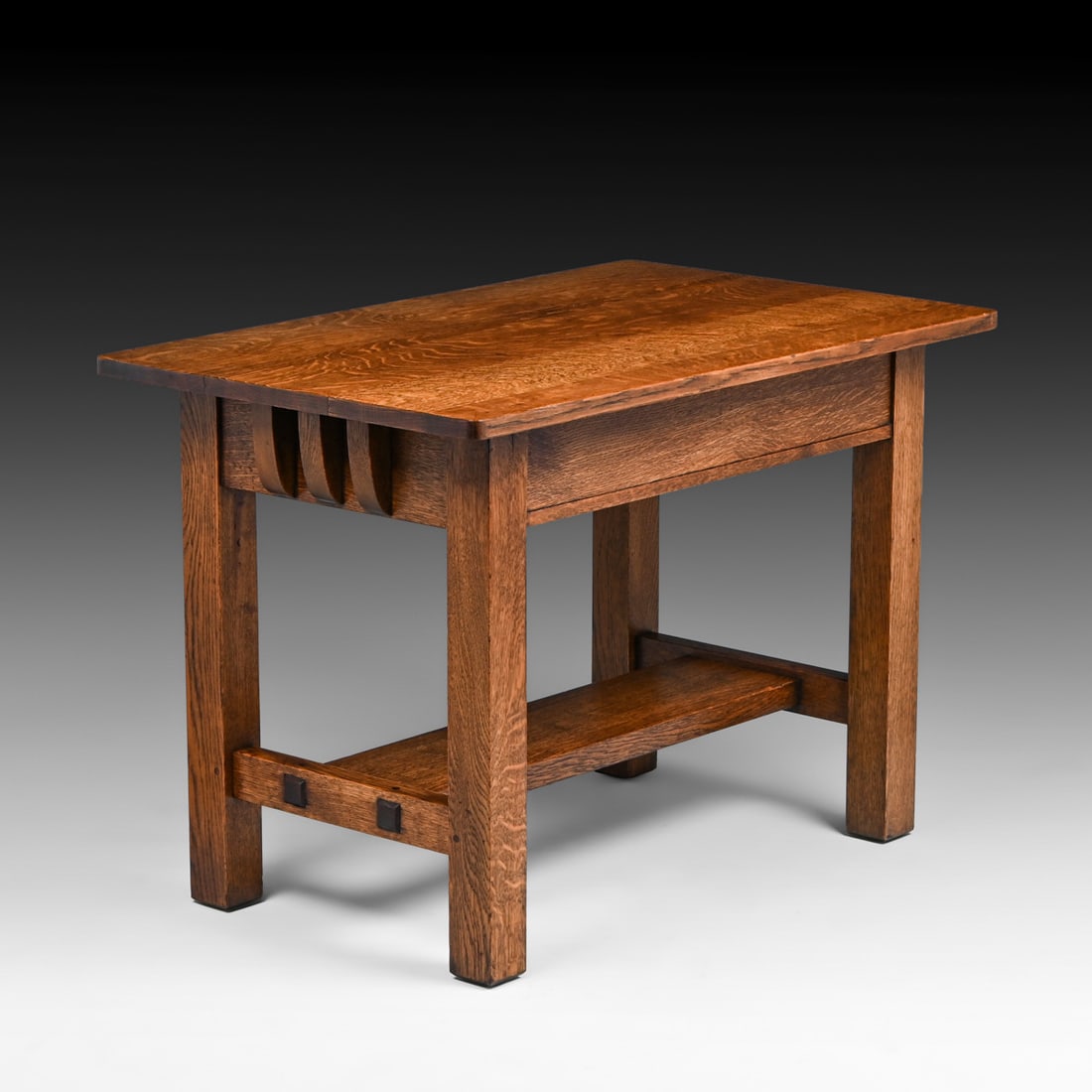 Limbert Oak One-Drawer Library Table c1910 - 3