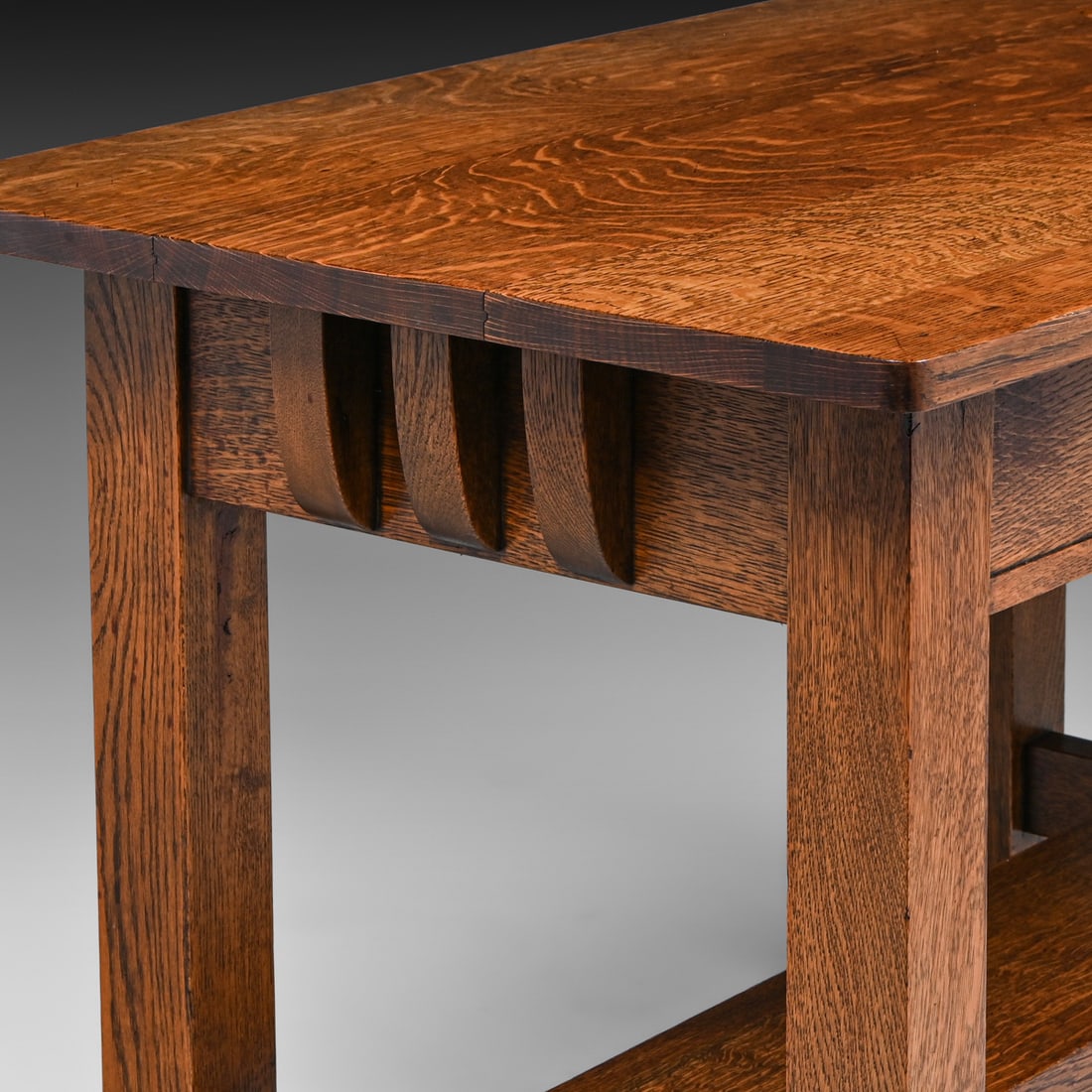 Limbert Oak One-Drawer Library Table c1910 - 6