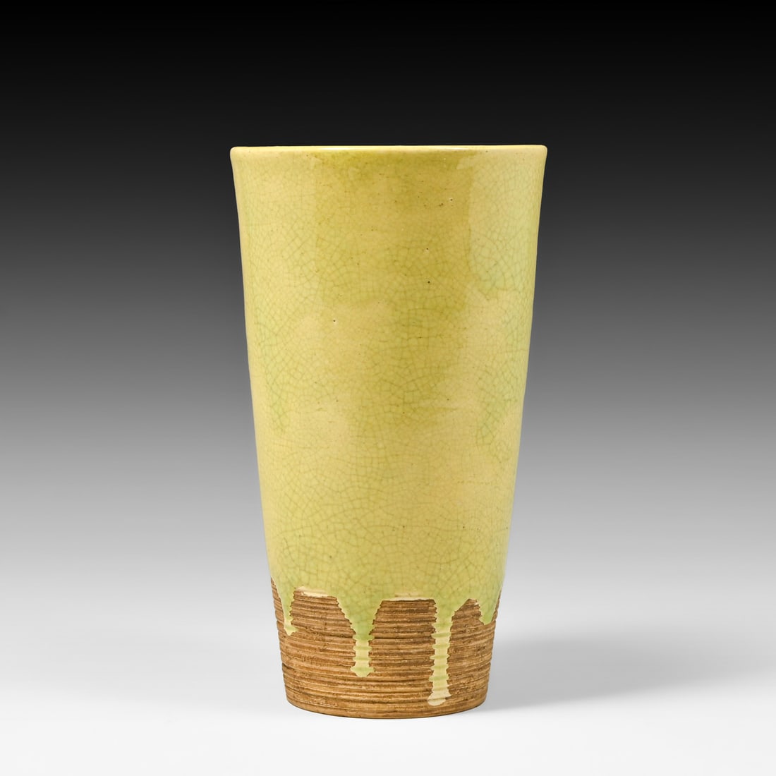Esther S. Baldwin - San Francisco Yellow Crackleware Drip Vase c1930s: Esther S. Baldwin - San Francisco Yellow Crackleware Drip Vase c1930s. Baldwin was a student of Manuel Jalanovich. Signed. Perfect condition. 7.75"h x 4.5"d FREE NATIONWIDE SHIPPING Free Nationwide Sh