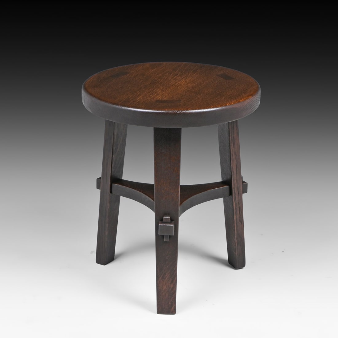 Stickley Brothers Oak Three-Leg Taboret c1910: Stickley Brothers Oak Three-Leg Taboret c1910. Unsigned. Very nicely refinished. 17.5"h x 15"d FREE NATIONWIDE SHIPPING Free Nationwide Shipping within the lower 48 states for all purchases at our