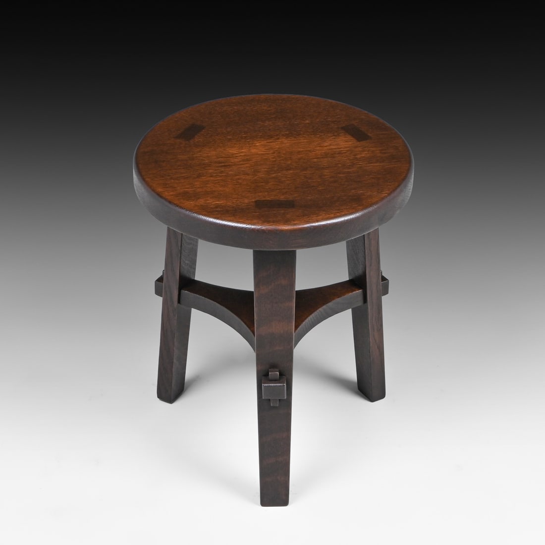 Stickley Brothers Oak Three-Leg Taboret c1910 - 2
