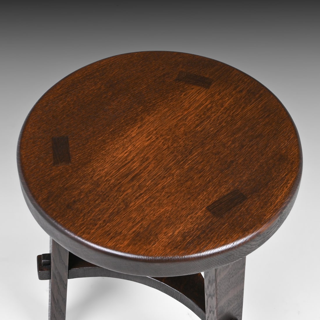 Stickley Brothers Oak Three-Leg Taboret c1910 - 4