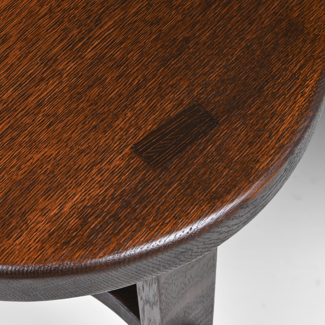 Stickley Brothers Oak Three-Leg Taboret c1910 - 5