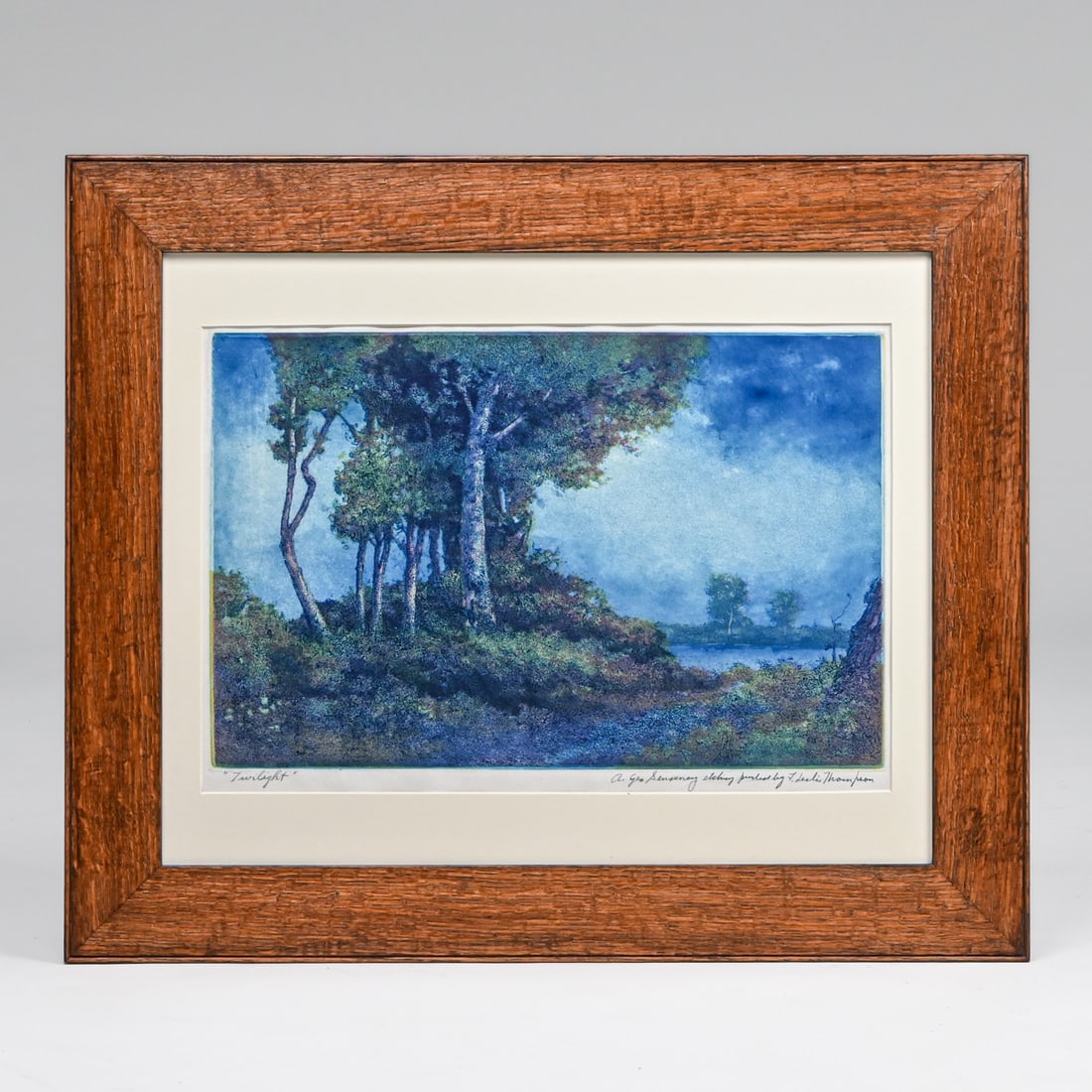 George Senseney** (Amer. 1874-1943) Color Etching & Aquatint “Twilight (1 of 5)
