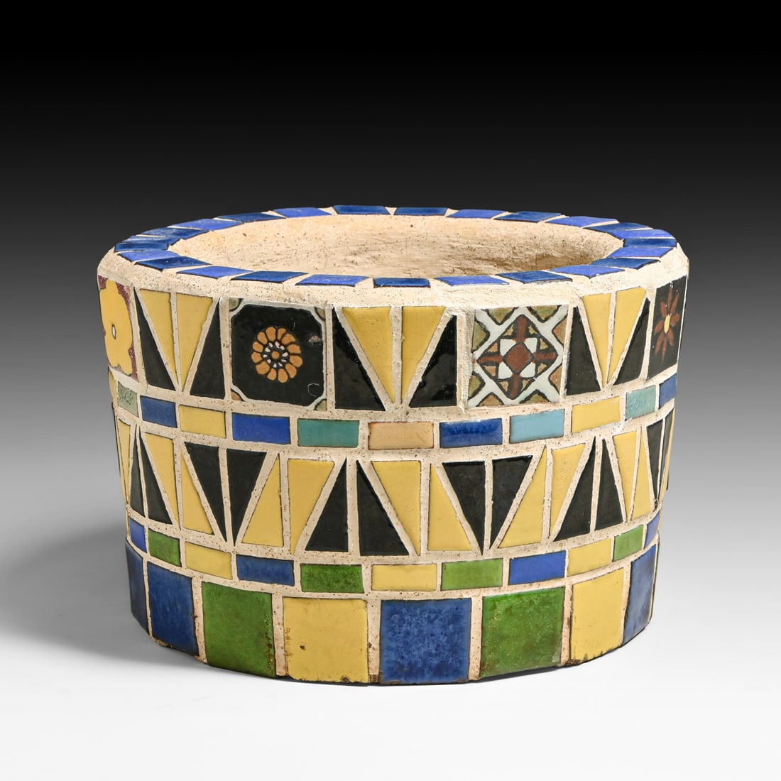Malibu Tile Cement Jardiniere c1930 - 2