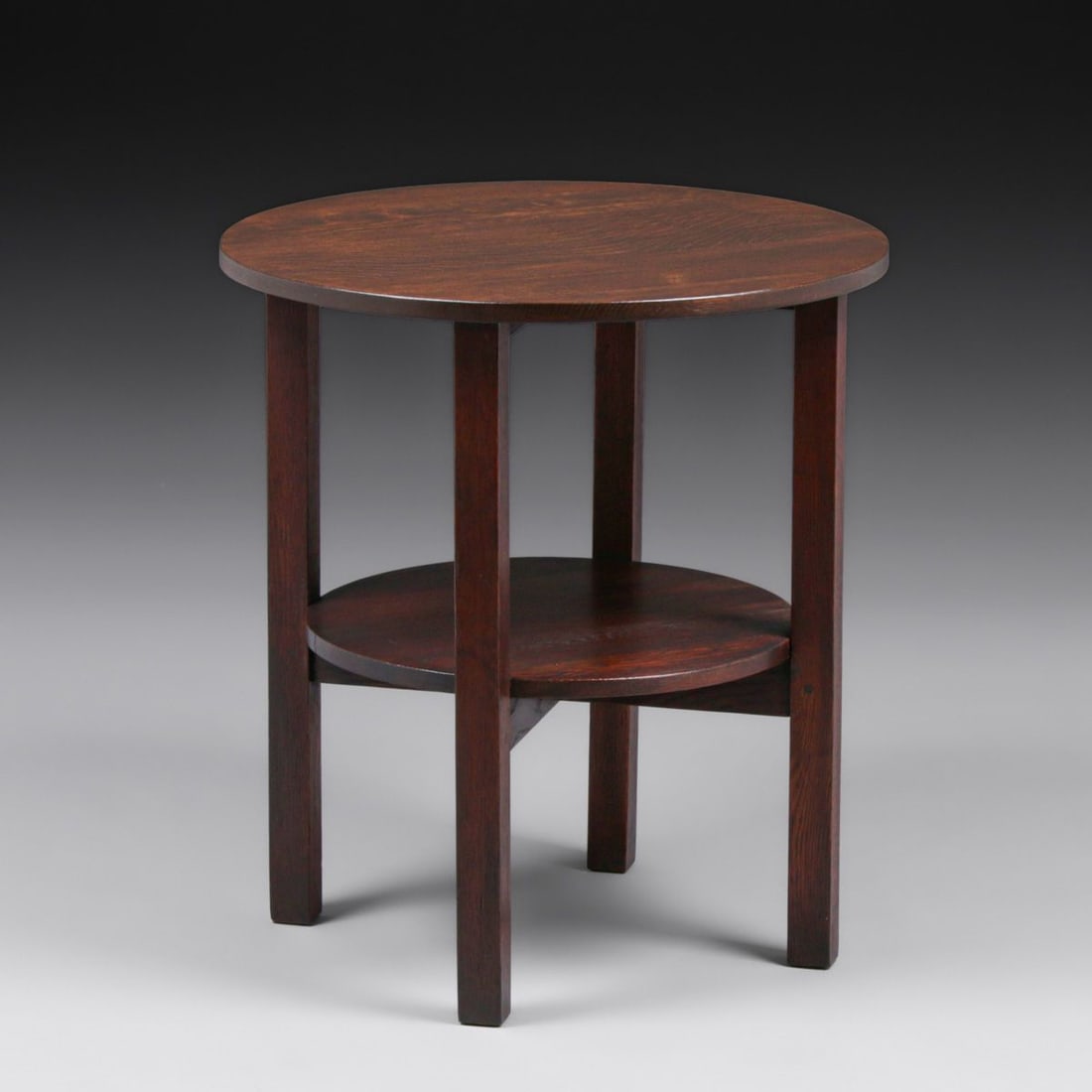 Gustav Stickley #608 Lamp Table c1910: Gustav Stickley #608 Lamp Table c1910. Unsigned. Top refinished perfectly to match excellent original finish. 26"h x 24"d FREE NATIONWIDE SHIPPING Free Nationwide Shipping within the lower 48 states f