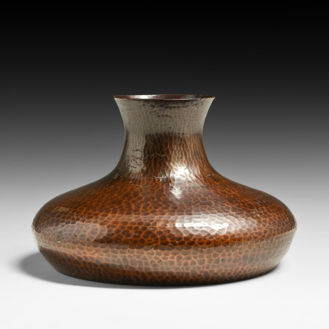 Roycroft Hammered Copper Squat Vase c1920s (1 of 4)