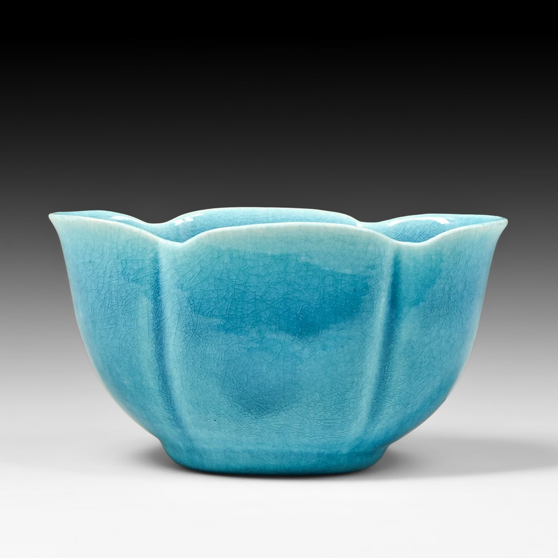 Esther S. Baldwin - San Francisco Blue Crackleware Vase c1930s (1 of 5)