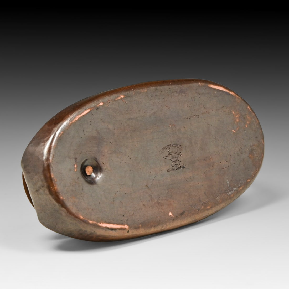Craftsman Studios - Laguna Beach Hammered Copper Candlestick c1930. - 4