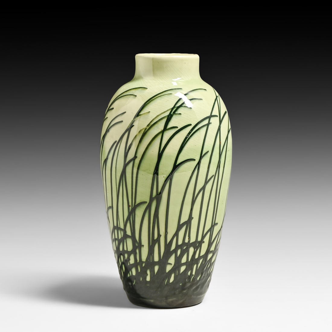 Prof. Max Laeuger - German Art Nouveau Grass Blades Decorated Vase c1900: Prof. Max Laeuger - German Art Nouveau Grass Blades Decorated Vase c1900. Signed with his earlier Tonwerke Kandern mark. Perfect condition. 9"h x 4.5"d FREE NATIONWIDE SHIPPING Free Nationwide Shippin