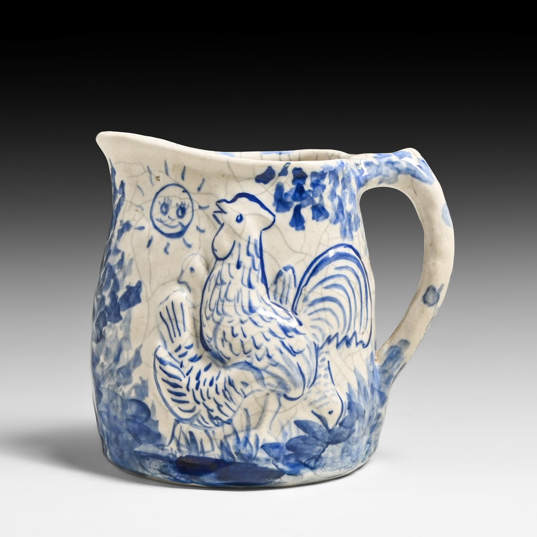 Dedham Pottery “Night and Morning?? Pitcher c1920s: Dedham Pottery “Night and Morning” Pitcher c1920s. Signed. Perfect condition. 5?h x 5.25?w x 2.5?d FREE NATIONWIDE SHIPPING Free Nationwide Shipping within the lower 48 states for all purchase