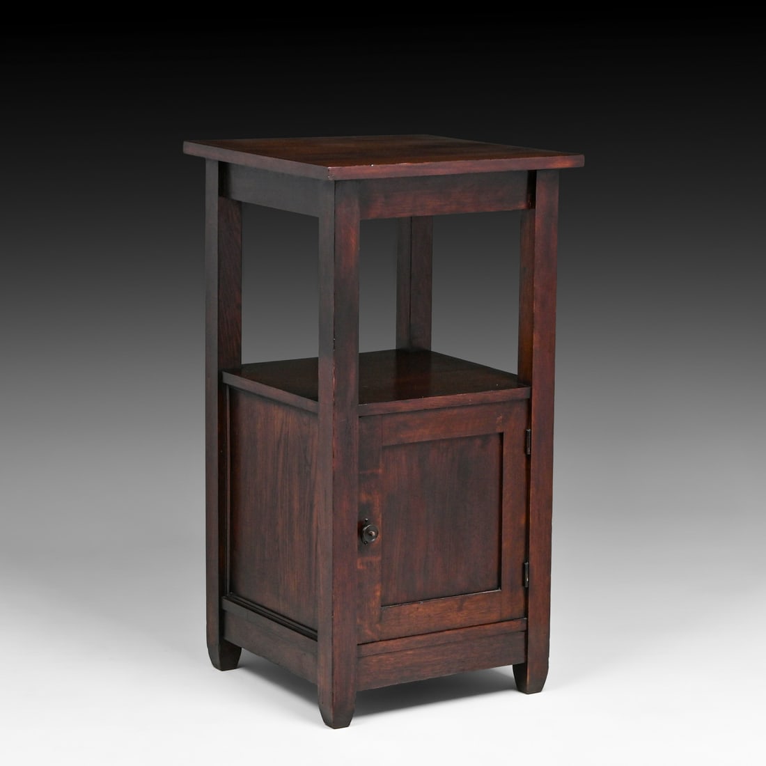 Stickley Brothers Oak One-Door Nightstand c1910: Stickley Brothers Oak One-Door Nightstand c1910. Unsigned. Color added to original finish. 34"h x 18" x 18" FREE NATIONWIDE SHIPPING Free Nationwide Shipping within the lower 48 states for all purchas