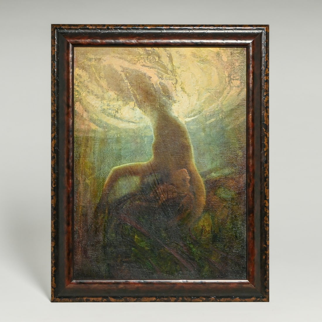 Martin A. Poole (1955-2025) Romantic Tonalist Painting: The Light Within c2000s: Martin A. Poole (1955-2025) Romantic Tonalist Painting: The Light Within c2000s. Signed. Excellent condition. Poole was a pillar of the Corning, NY, art community for over 45 years. A protégé of