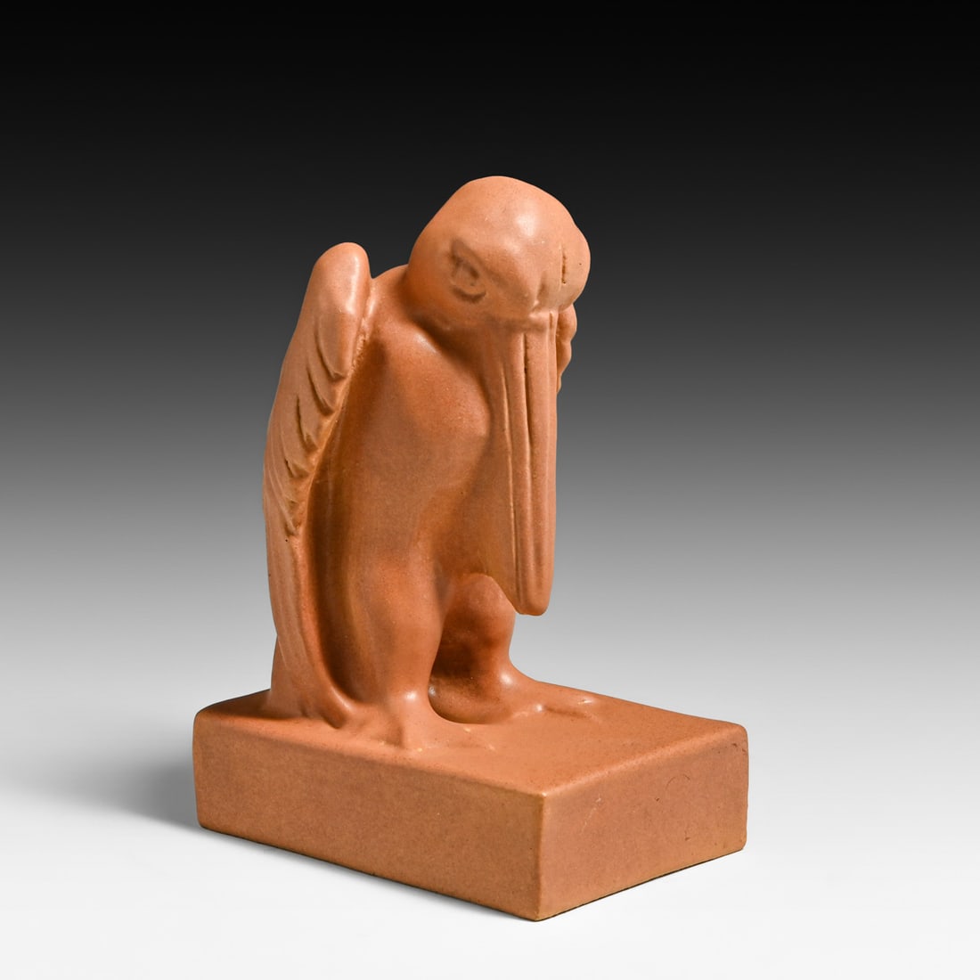 Teco Pottery Stylized Pelican Bookends c1905 - 4