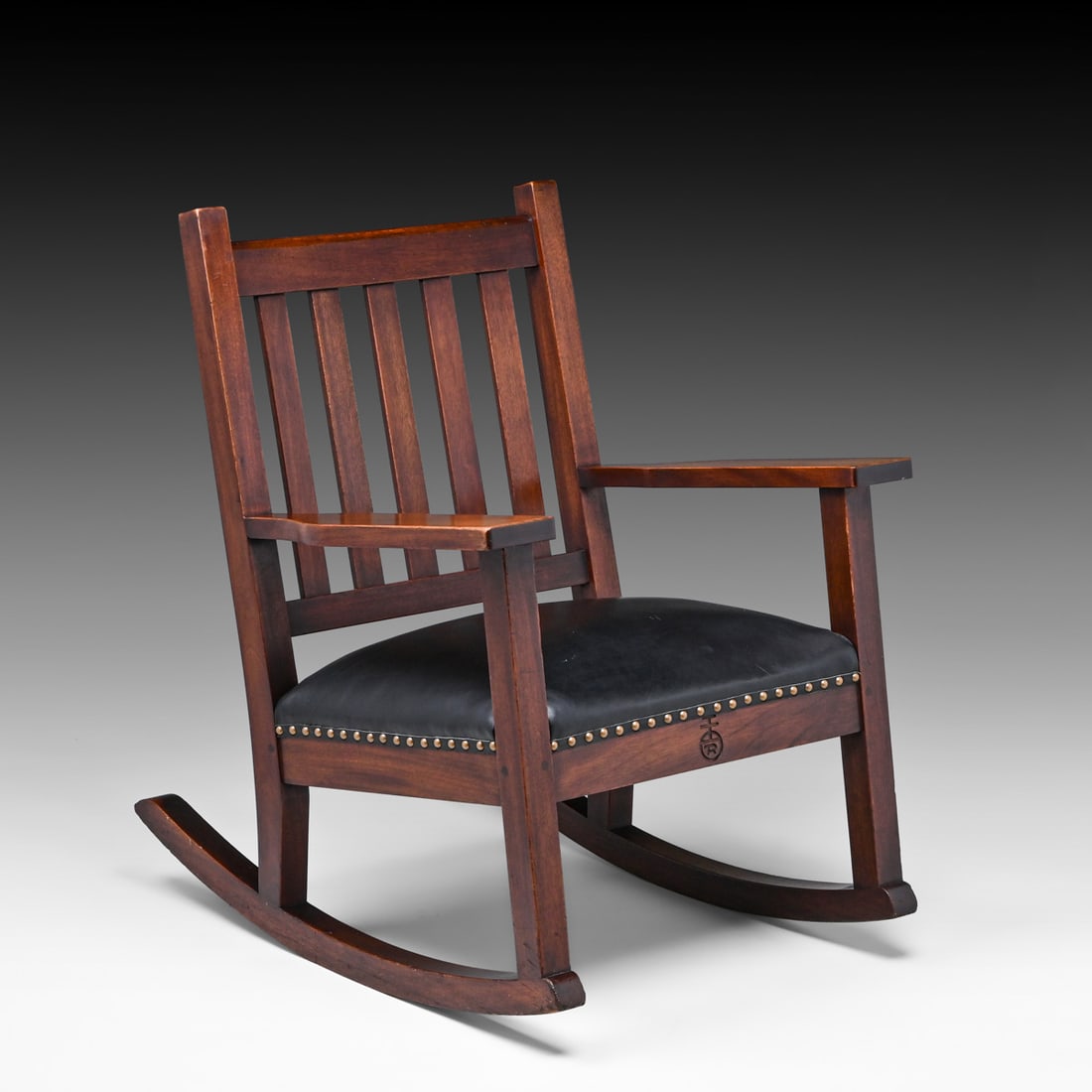 Roycroft #0107 Mahogany Rocker c1910 (1 of 5)