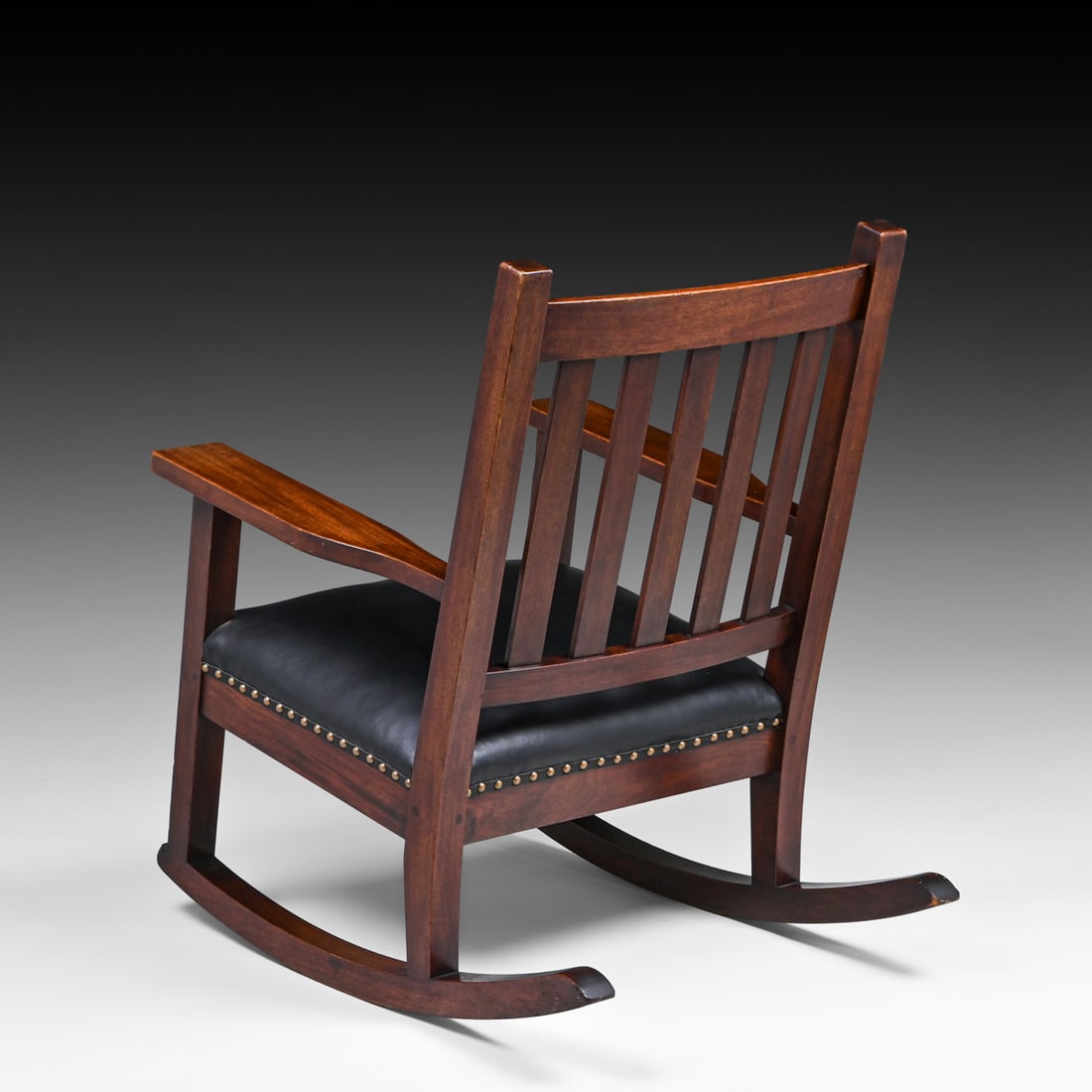 Roycroft #0107 Mahogany Rocker c1910 - 3