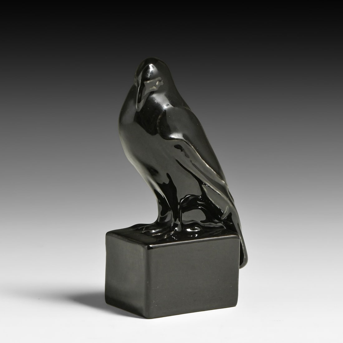 Contemporary Rookwood Pottery Art Deco Rook Figurine 1990: Contemporary Rookwood Pottery Art Deco Rook Figurine 1990. Signed. Perfect condition. 4.5"h x 1.5"w x 2.5"d FREE NATIONWIDE SHIPPING Free Nationwide Shipping within the lower 48 states for all purchas