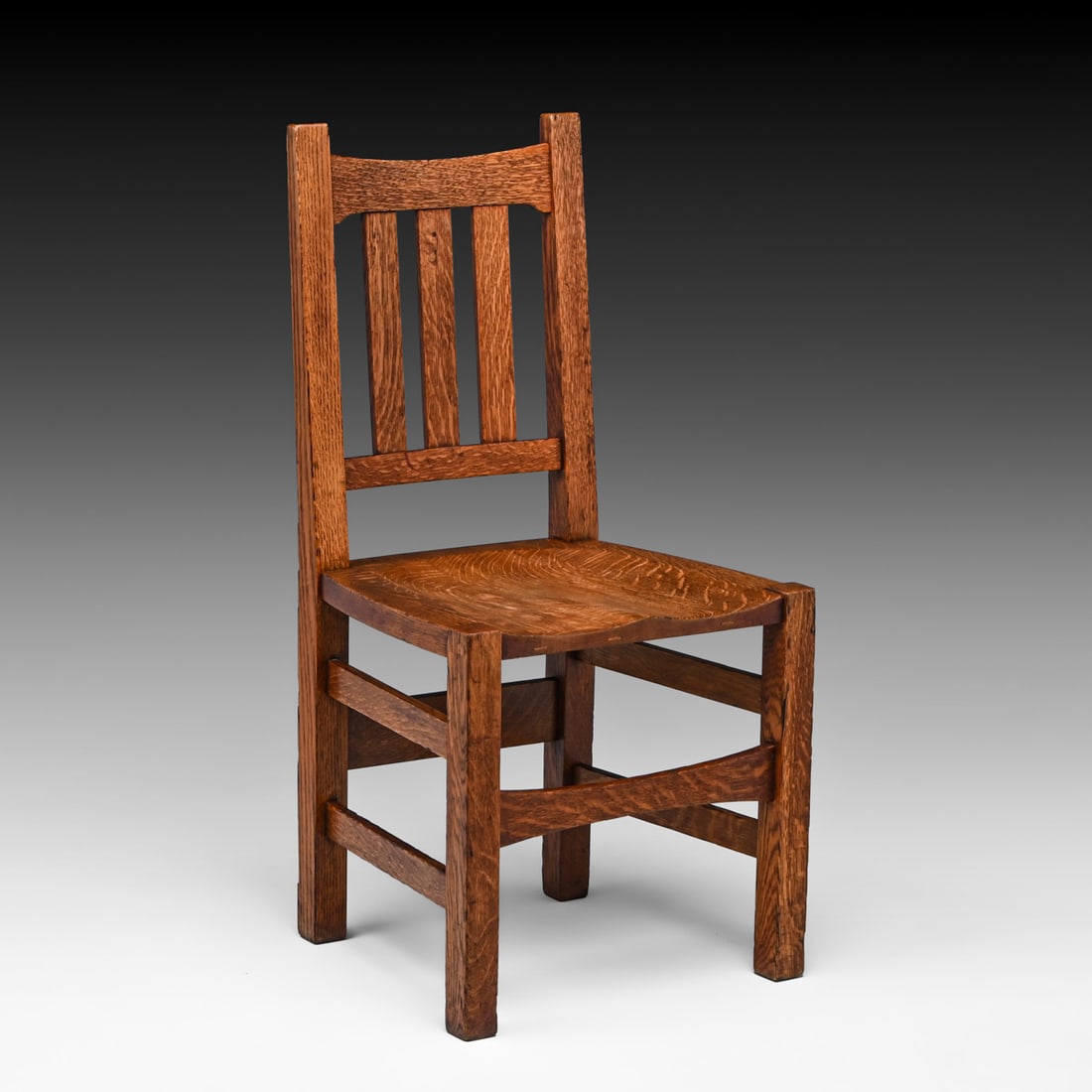 Stickley Brothers #379 Oak Side Chair c1905: Stickley Brothers #379 Oak Side Chair c1905. Signed. Excellent original finish. Rock solid sturdy. 37"h x 18"w x 16.75"d FREE NATIONWIDE SHIPPING Free Nationwide Shipping within the lower 48 states fo