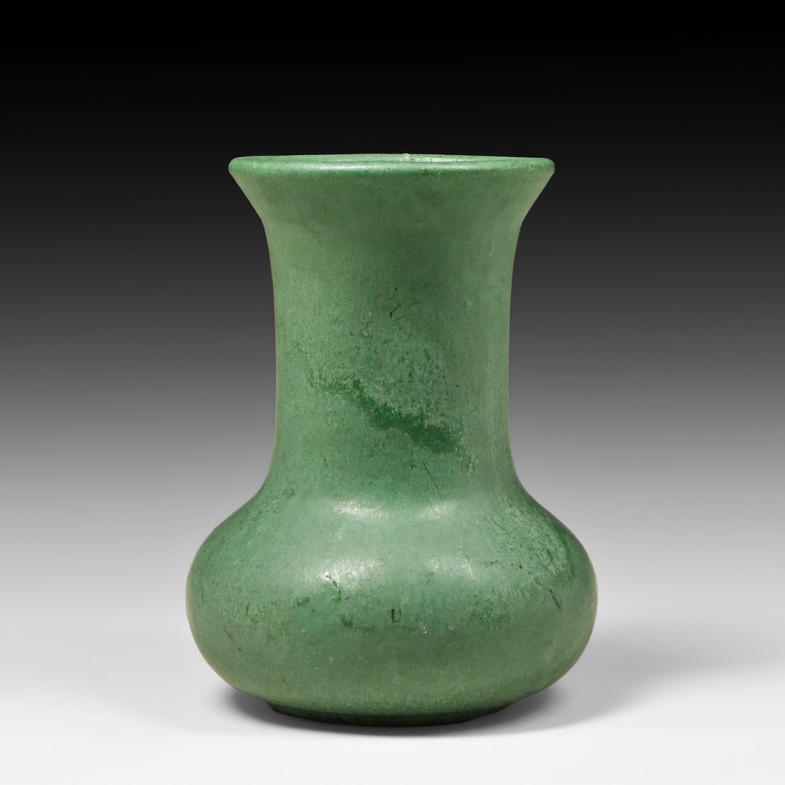 Zanesville Stoneware #105 Matte Green Vase c1910: Zanesville Stoneware #105 Matte Green Vase c1910. Signed only with impressed "105". Small 0.25" surface chip, otherwise perfect condition. 7.25"h x 5.5"d FREE NATIONWIDE SHIPPING Free Nationwide Shipp