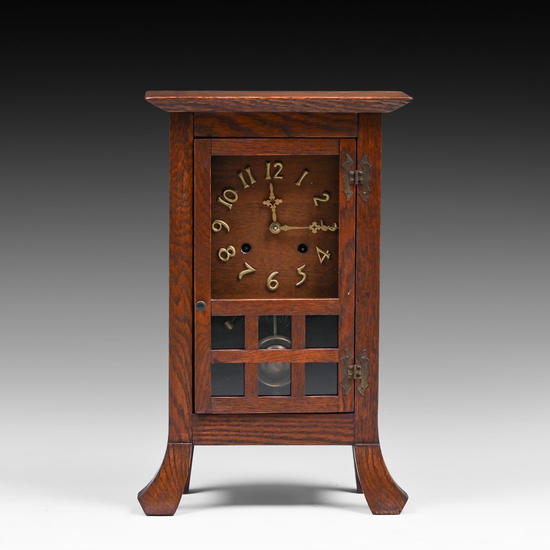 Arts & Crafts Period Oak Mantle Clock c1910 (1 of 5)