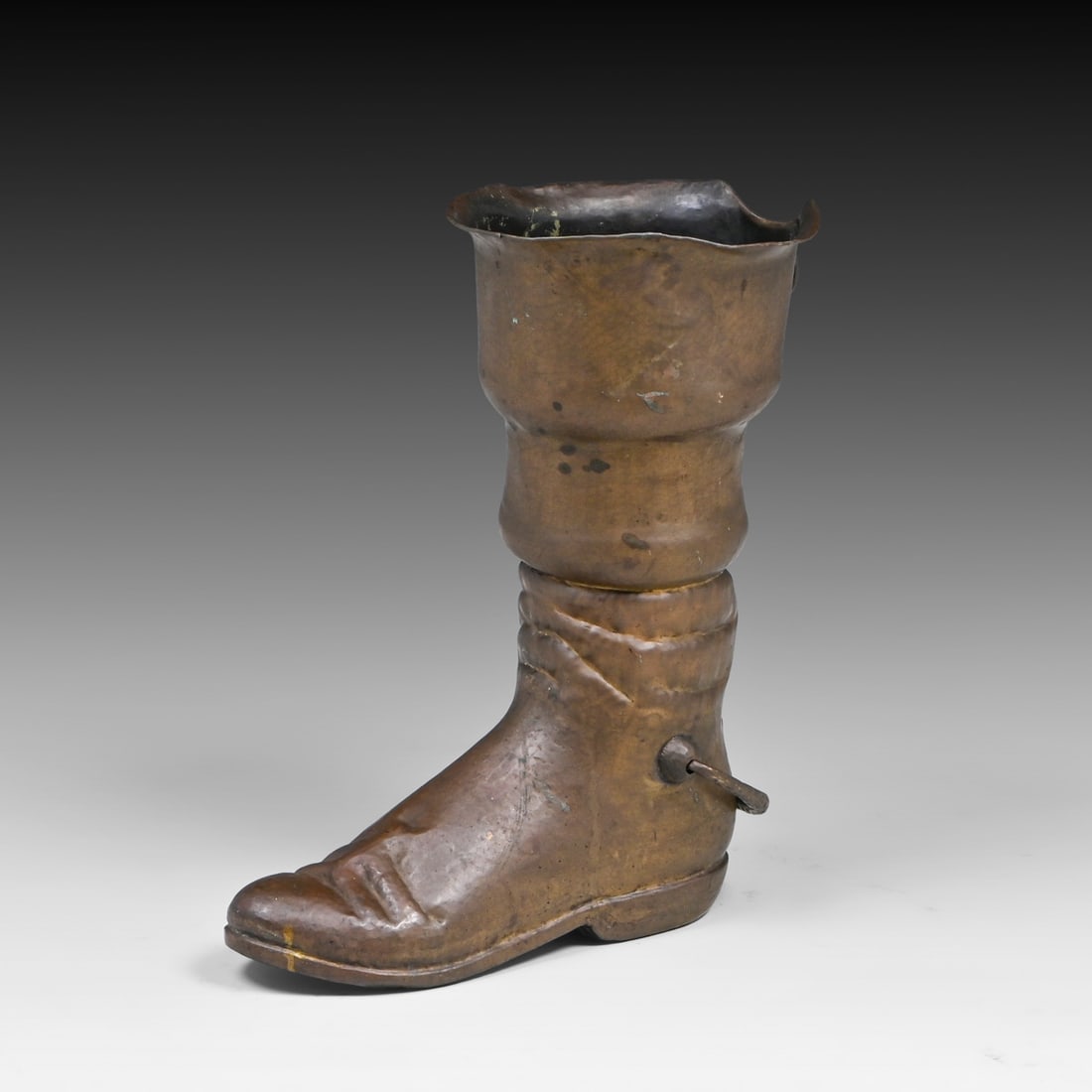 Italian Hammered Copper Riding Boot Umbrella Stand c1950s (1 of 5)