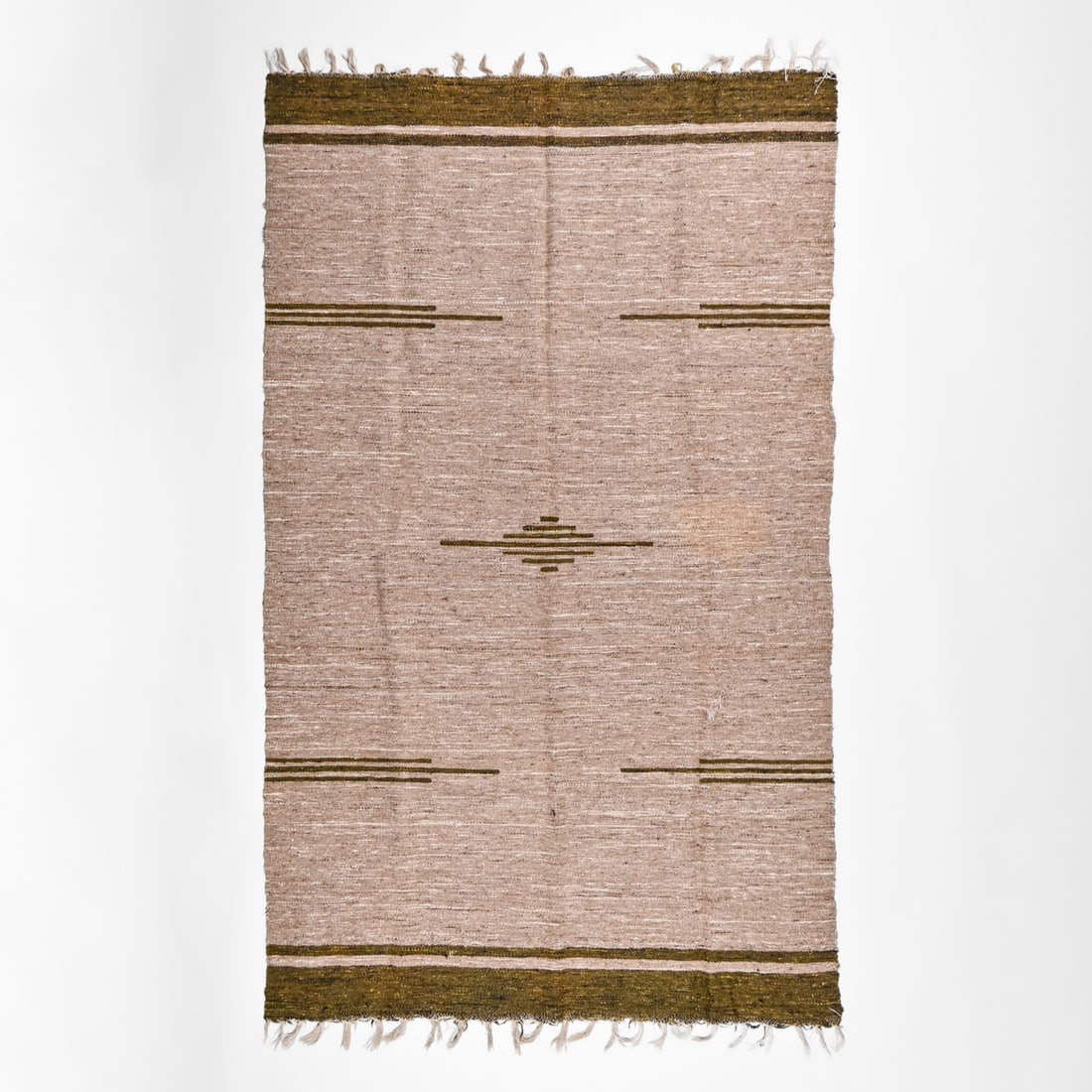 Contemporary Handwoven Made in India Jute & Wool Flatweave Rug c2010 (1 of 7)