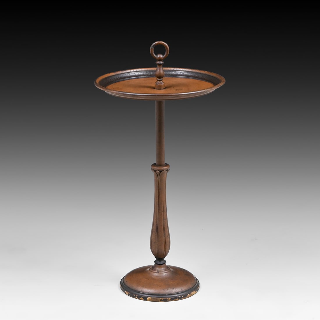 Bradley & Hubbard #145 Brass & Iron Smoker's Stand c1920s: Bradley & Hubbard #145 Brass & Iron Smoker's Stand c1920s. Signed only with cast "145" otherwise unsigned. Some wear to base, otherwise excellent original patina. 28"h x 14"w FREE NATIONWIDE SHIPPING 