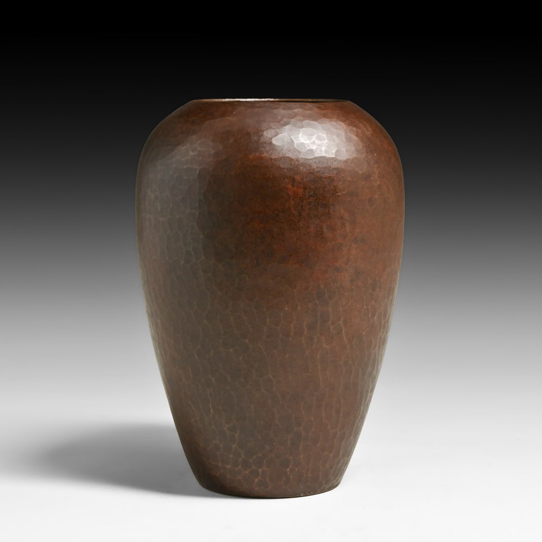 Dirk van Erp Hammered Copper Vase c1913-1914: Dirk van Erp Hammered Copper Vase c1913-1914. Signed with open-box mark. Color added to original patina. 8"h x 5"d FREE NATIONWIDE SHIPPING Free Nationwide Shipping within the lower 48 states for all 
