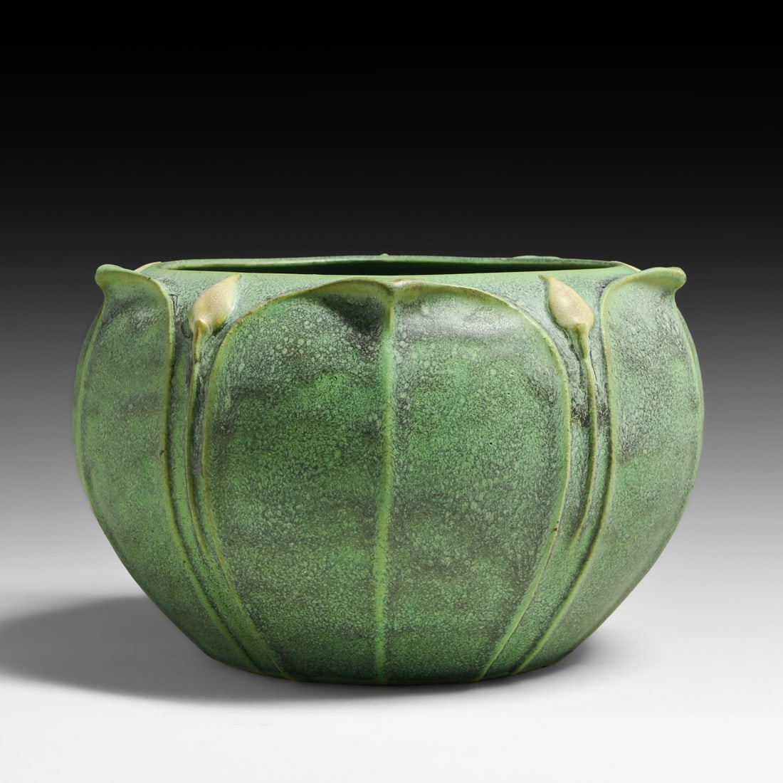 Jemerick Art Pottery / Arts & Clay Co Grueby Influenced Two-Color Vase c1990s/2000s (1 of 5)