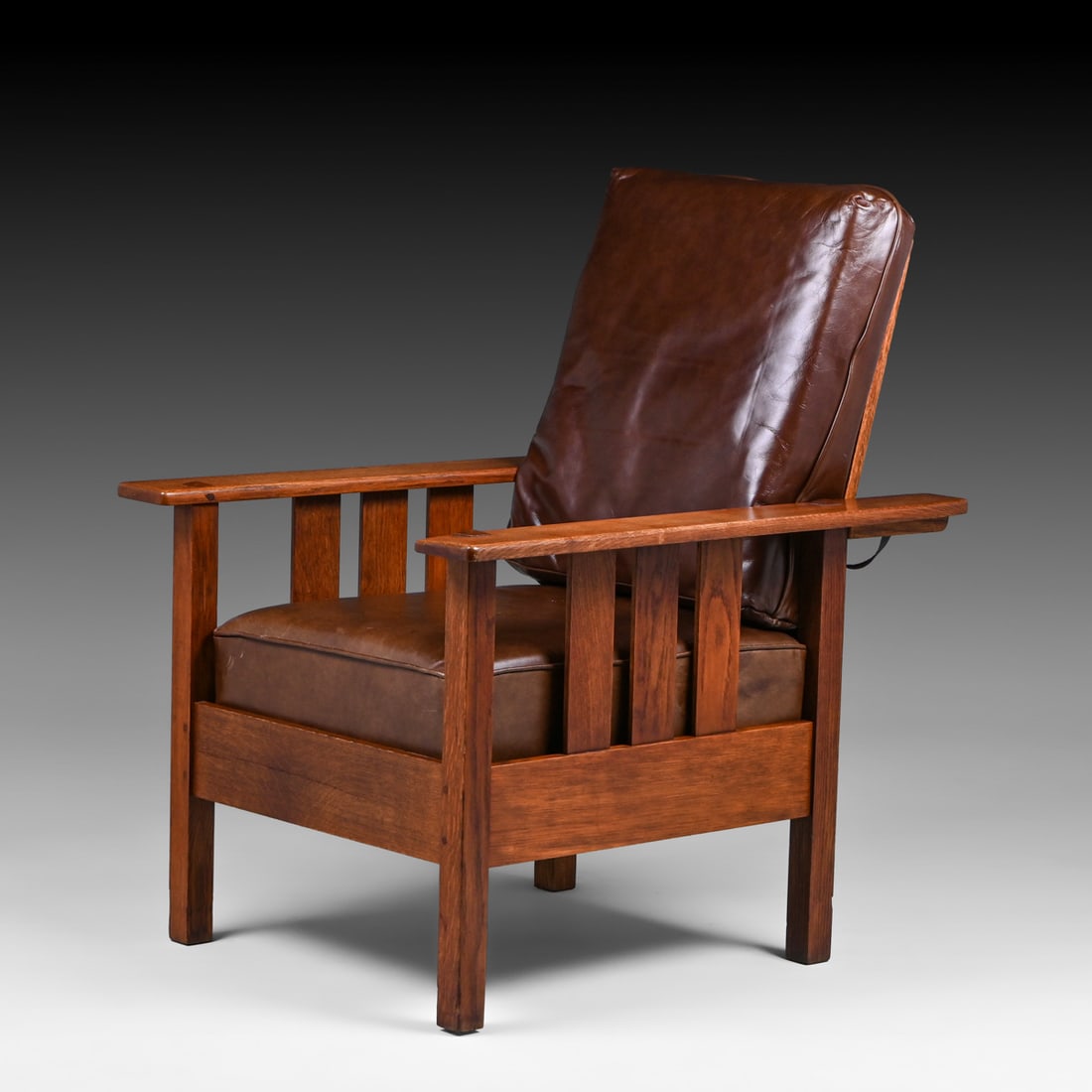 Limbert Oak Slatted Morris Chair c1910 - 2