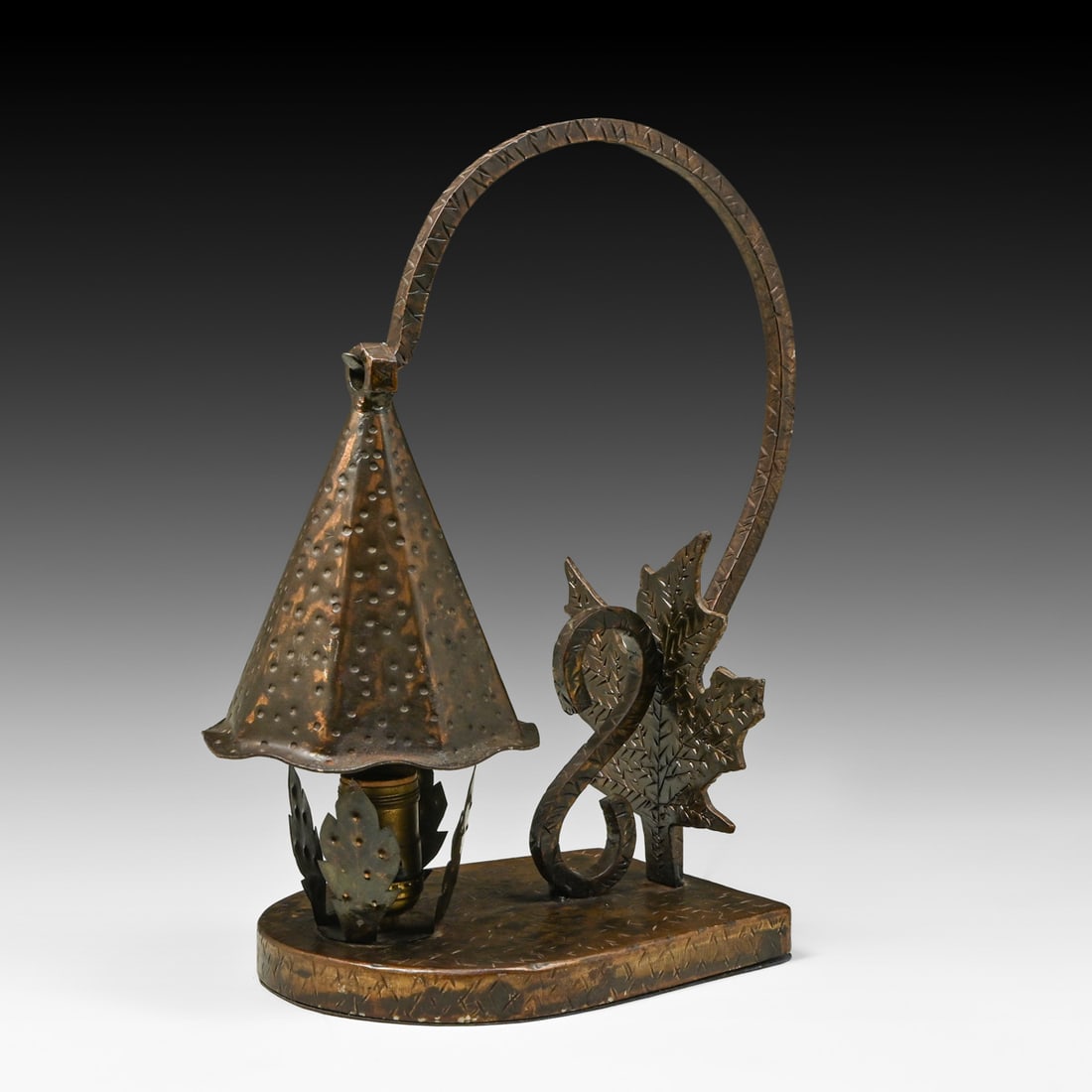 Arts & Crafts Copper & Brass Night Light Lamp c1920s (1 of 6)