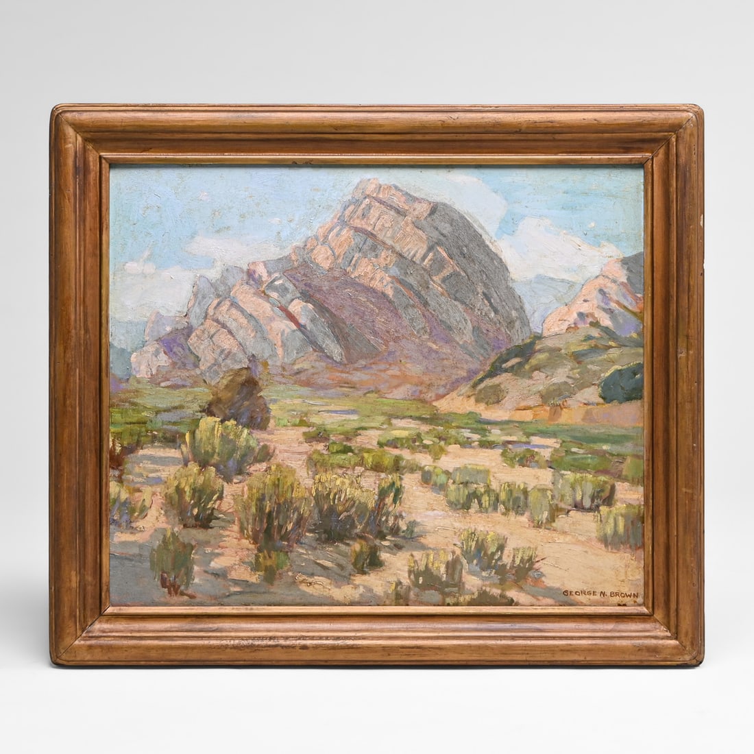 George Norman Brown (1892-1954) California Painting "Dolomite" 1941: George Norman Brown (1892-1954) California Painting "Dolomite" 1941. Signed. Excellent condition. Born in New York on July 1, 1892, George Norman Brown was a formally trained painter who studied at th