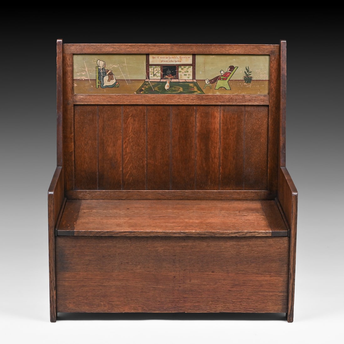 Rare Limbert Child's Hall Bench c1905 - 3
