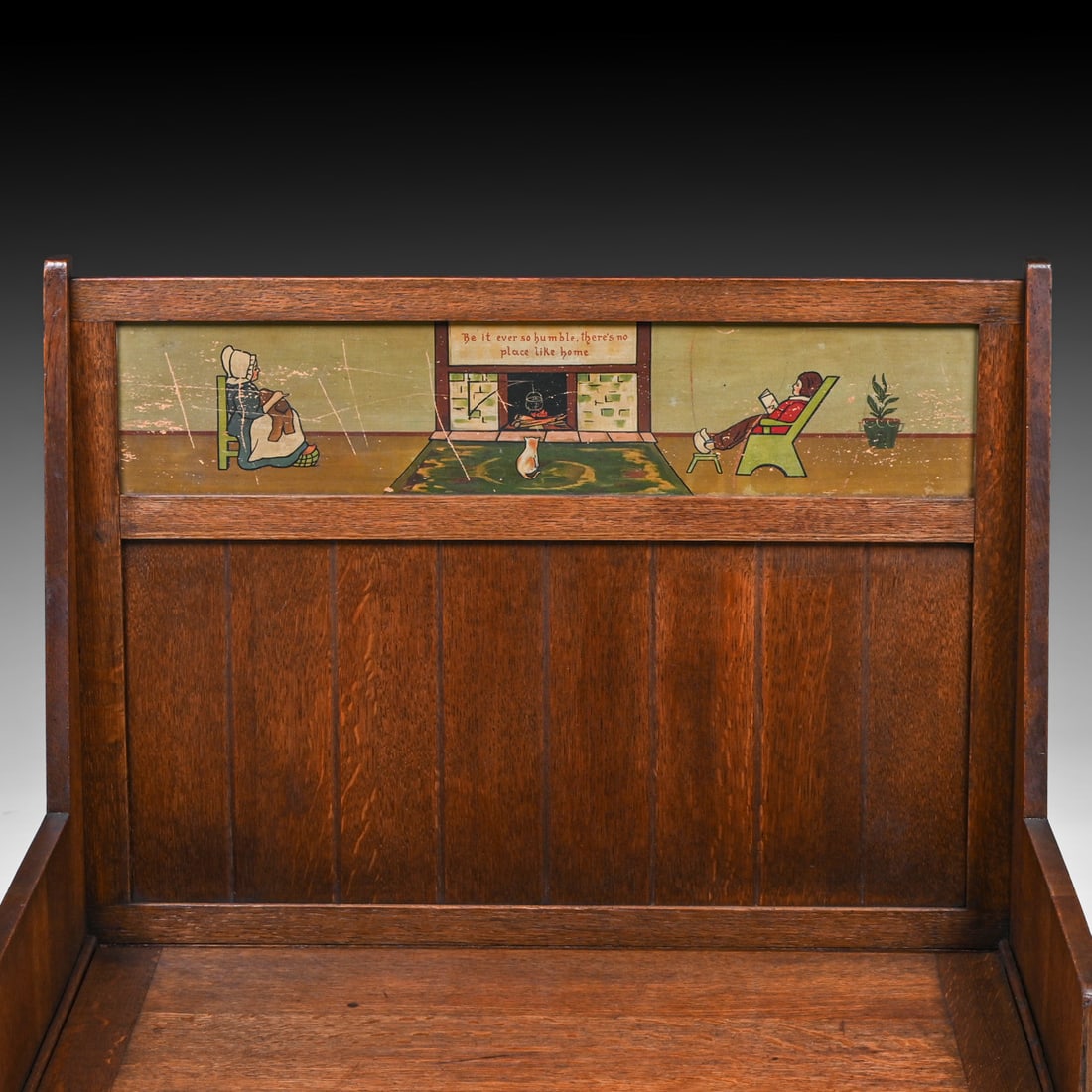 Rare Limbert Child's Hall Bench c1905 - 4