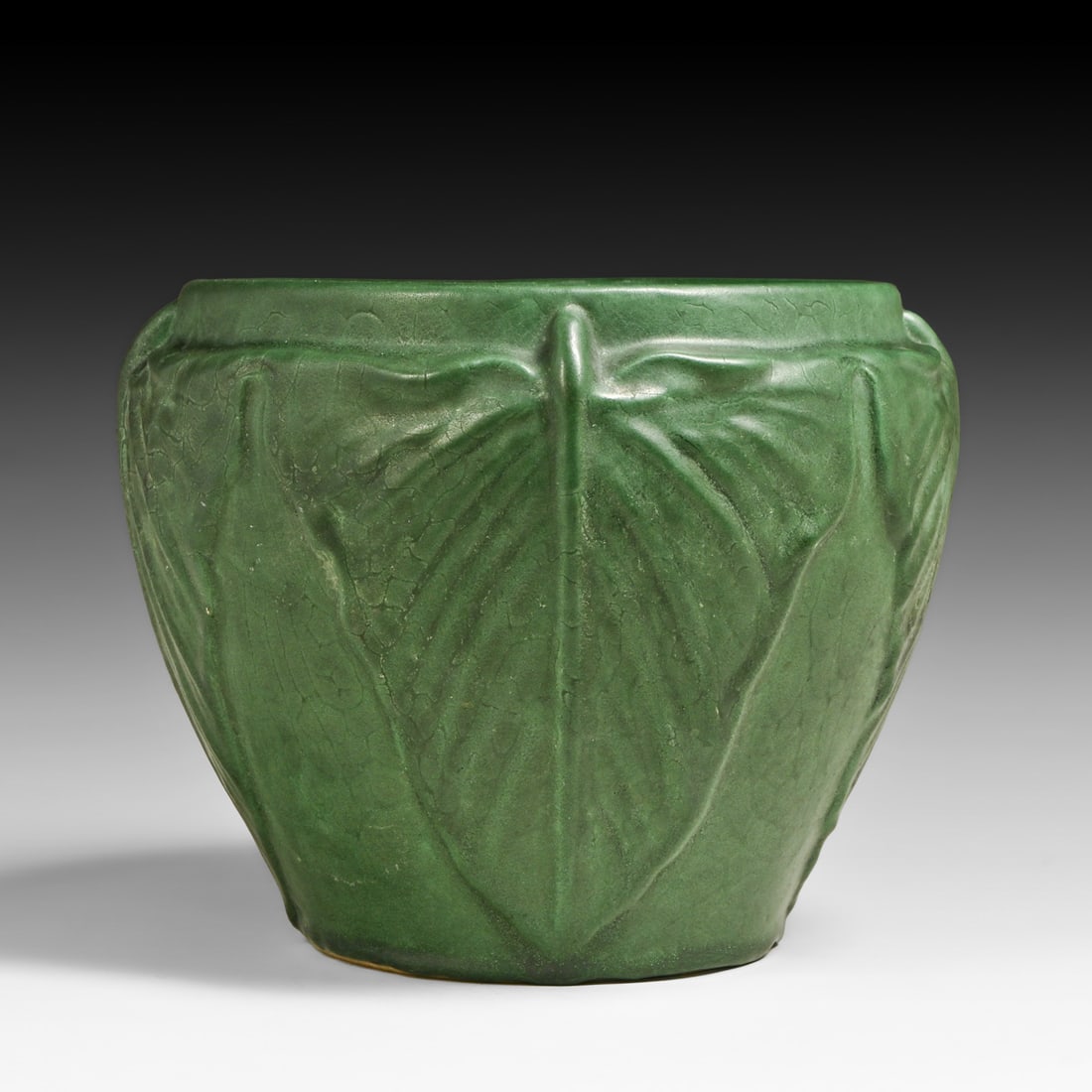 Weller Pottery Bedford Matte Green Water Lily Jardiniere c1910 (1 of 5)