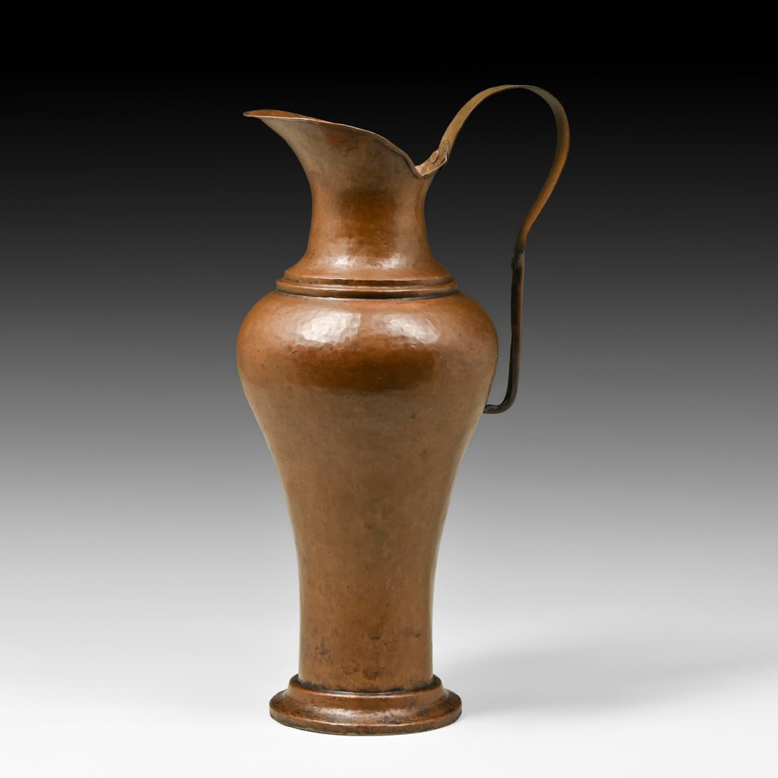 Stickley Brothers #90 Hammered Copper Pitcher c1910: Stickley Brothers #90 Hammered Copper Pitcher c1910. Singed only with impressed "90". Excellent original patina. 15.75"h x 8"w FREE NATIONWIDE SHIPPING Free Nationwide Shipping within the lower 48 sta
