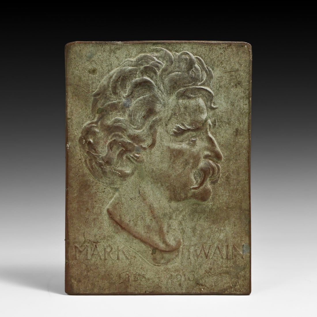 Walter Russell Mark Twain Terracotta Memorial Plaque c1910 (1 of 5)