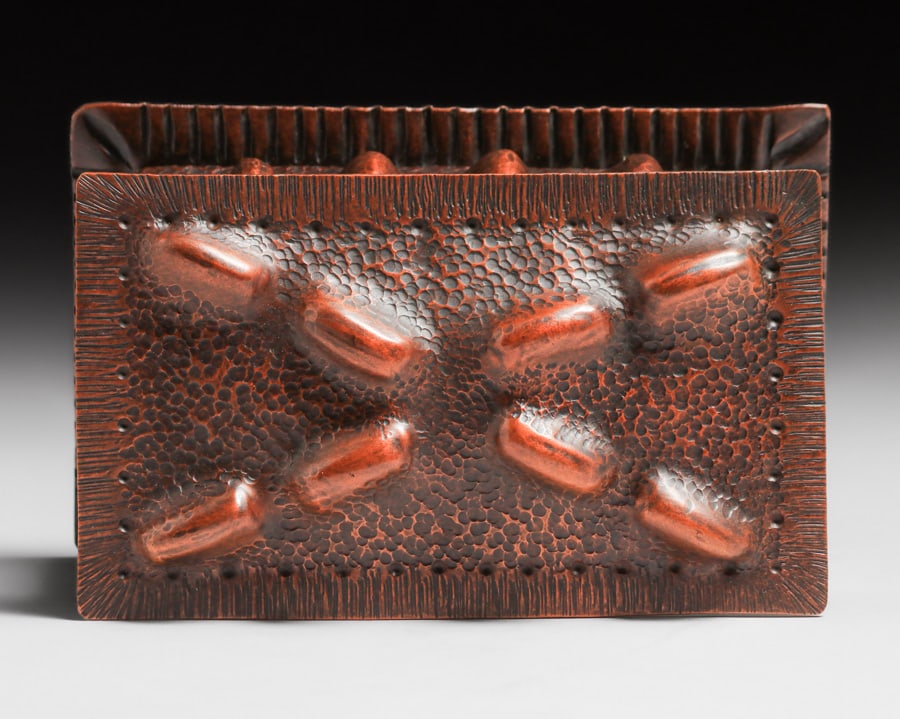Arts & Crafts Hammered Copper Box c1910s - 3