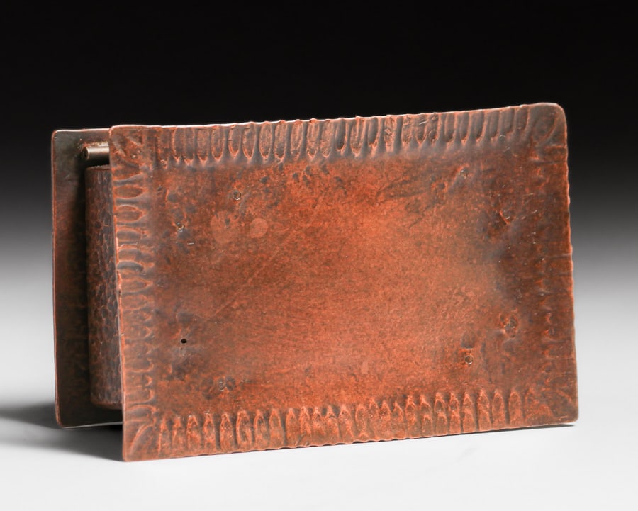 Arts & Crafts Hammered Copper Box c1910s - 6
