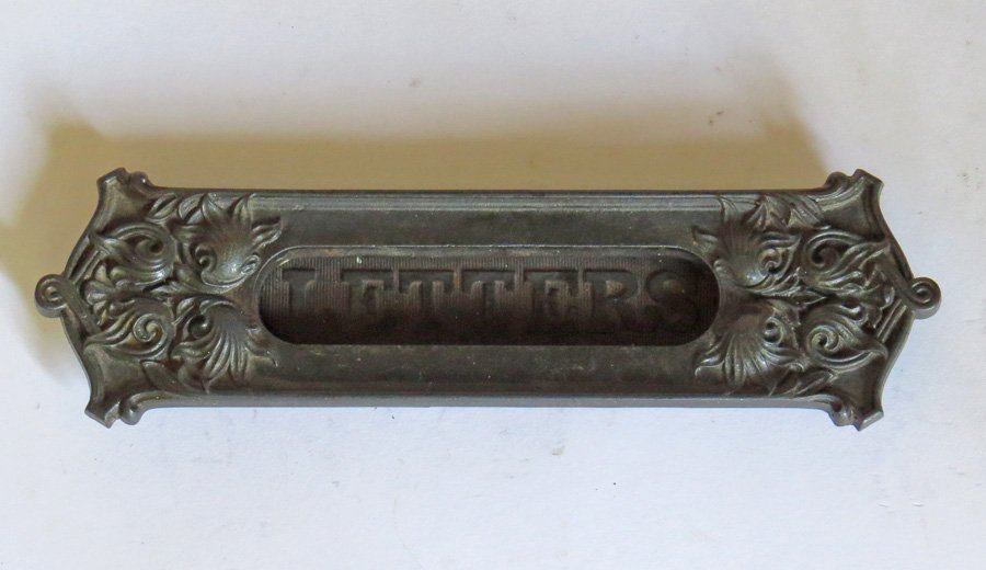 Louis Sullivan Bronze Letter Slot: Louis Sullivan bronze letter slot. Unsigned. 8.75"w x 2.5"h.