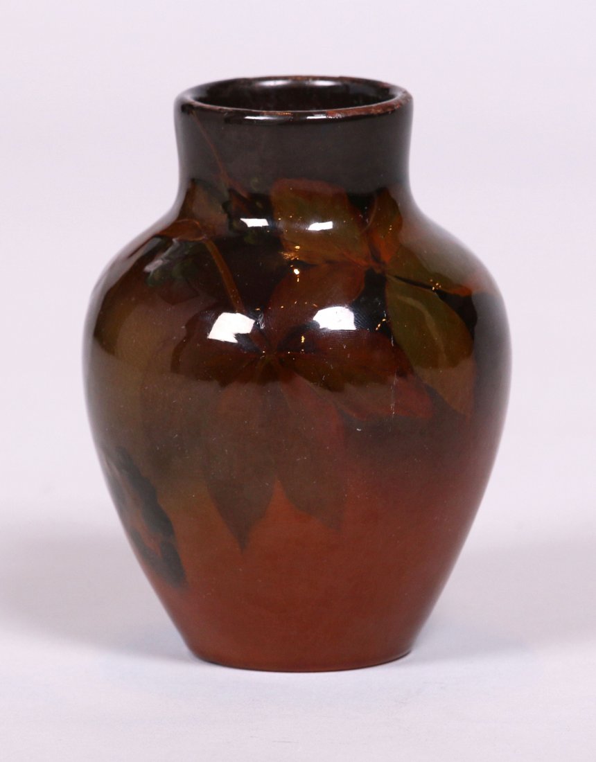 Rookwood 1903 Standard Glaze Vase Artist Signed: Rookwood 1903 Standard glaze vase #927F. Artist signed. 5.5"h x 4"d. This lot is being sold to benefit The Dirk van Erp Foundation. We box and ship ourselves, to keep shipping costs low. We do not use