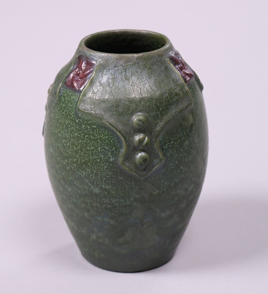 Ephraim Faience Matte Green Vase (1 of 2)