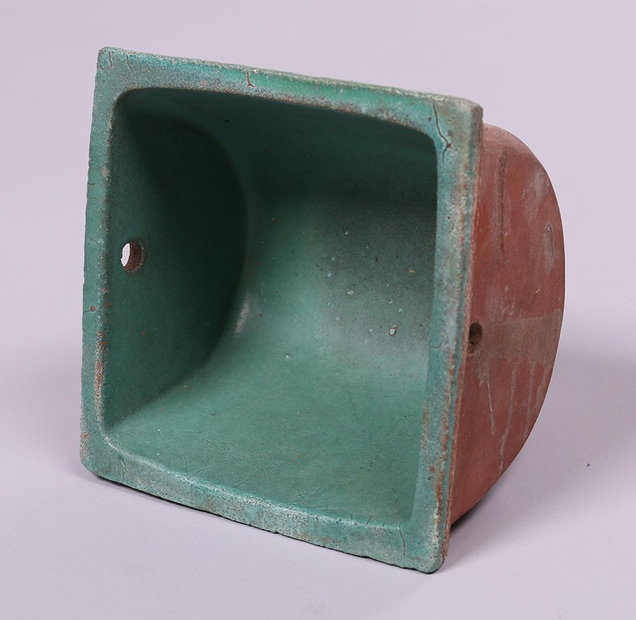 Grueby/Pardee Turquise Toilet Paper Holder Tile (1 of 2)