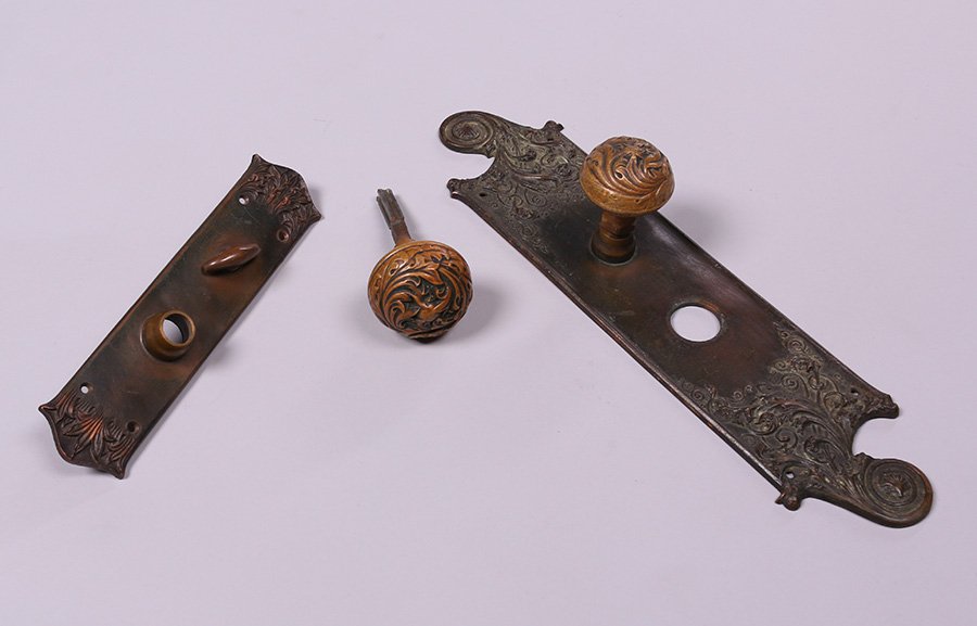 Louis Sullivan Brass Doorknob Set (1 of 5)