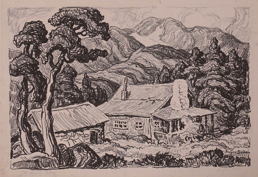 Birger Sandzen Litho of Mountain Cottage (1 of 5)