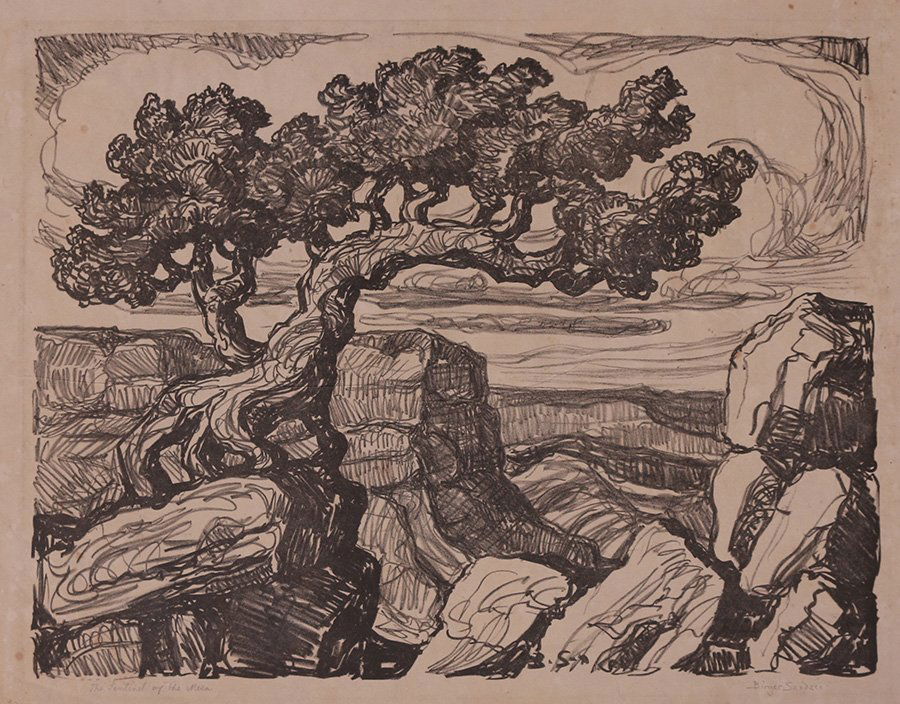 Birger Sandzen Litho The Sentinel of the Mesa (1 of 5)