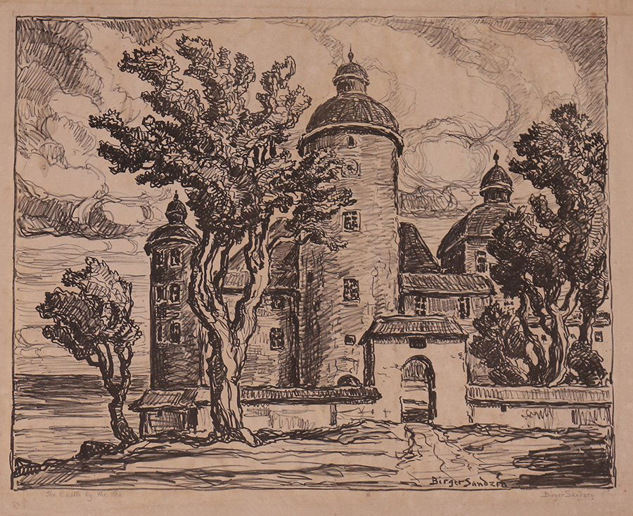 Birger Sandzen Litho "The Castle by the Sea" (1 of 5)