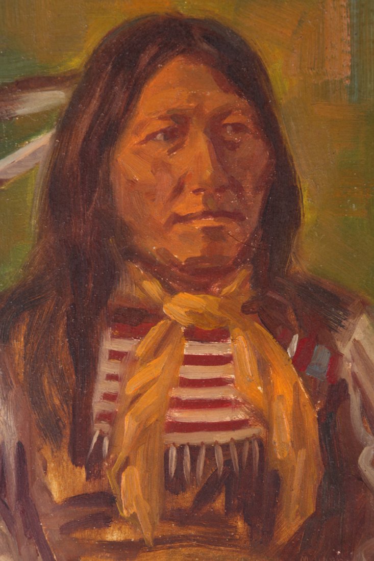 Small Painting of Native American (1 of 4)