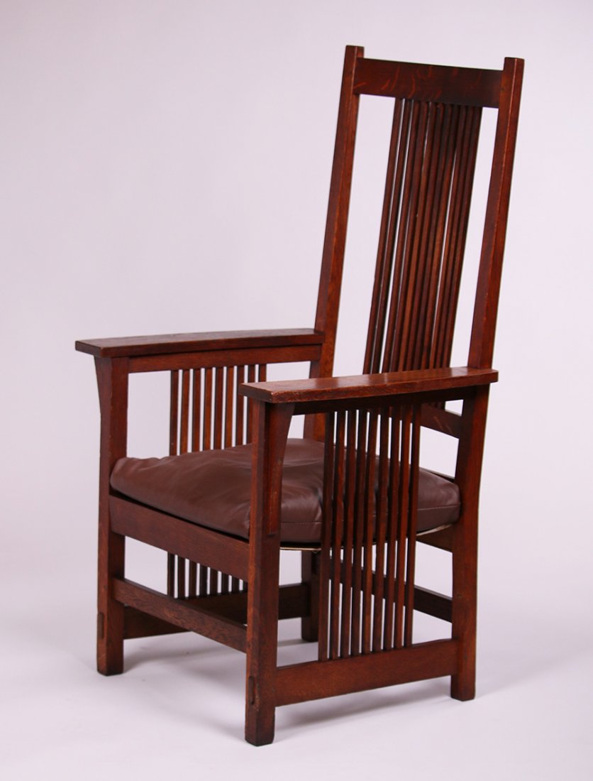 Gustav Stickley Tallback Spindled Armchair (1 of 3)