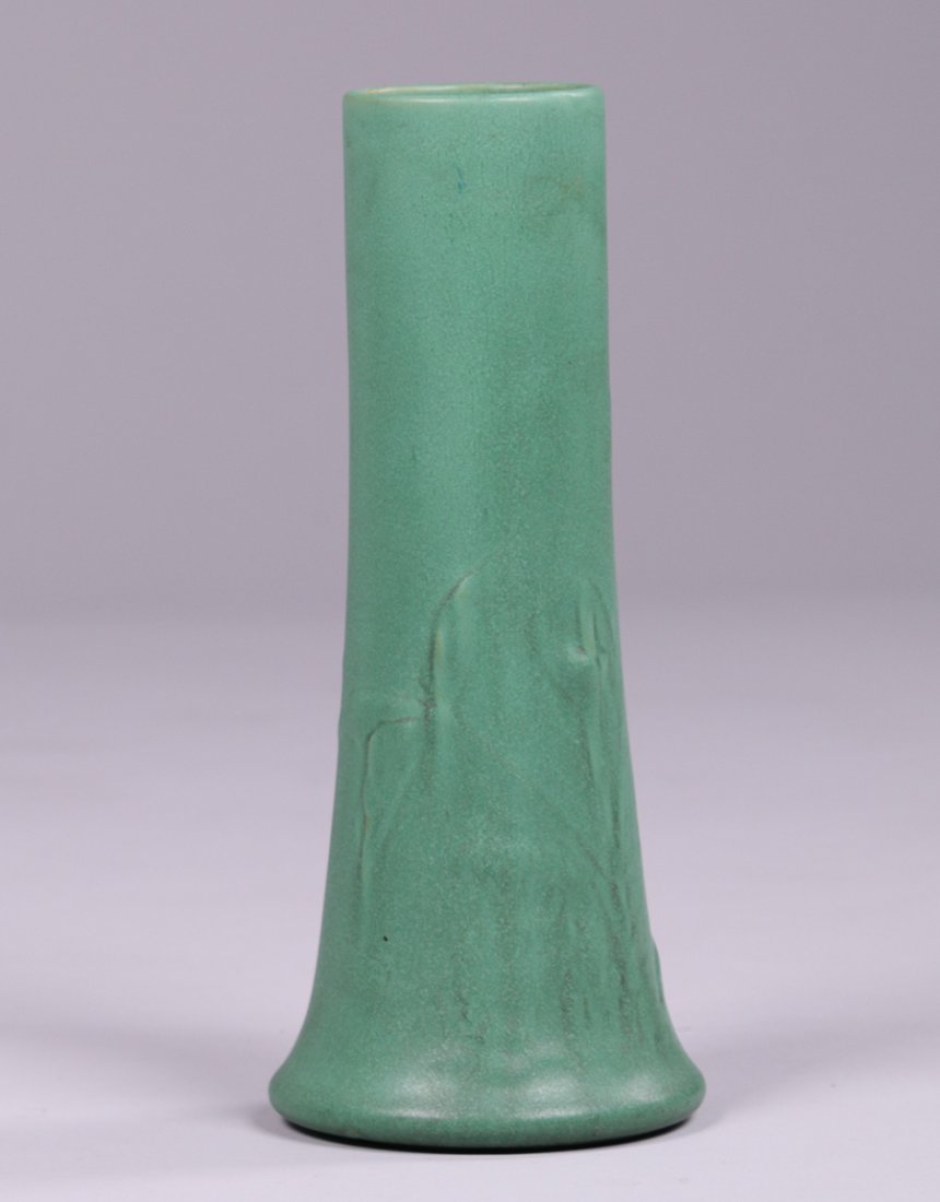 Tall Teco Matte Green Calla Lily Vase #134 (1 of 3)